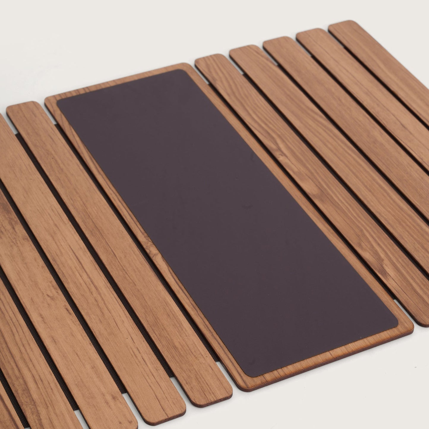 Baskora Elegant Oak-Tone Flexible Sofa Armrest Tray