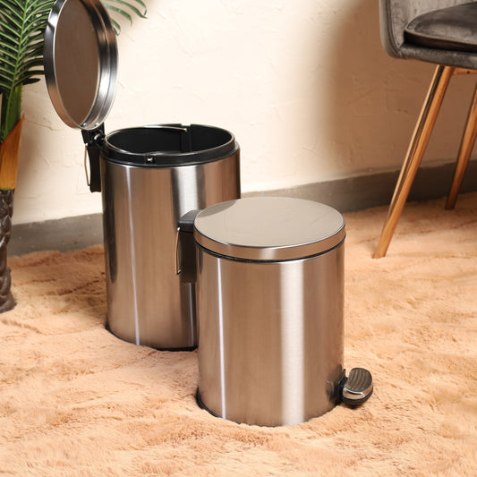Baskora Pedal Ss Trash Can | Soft Close Dustbin