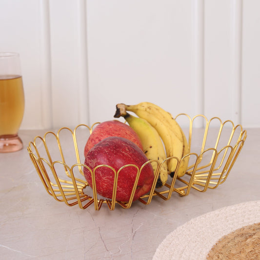 Baskora Wire Metal Basket - Gold