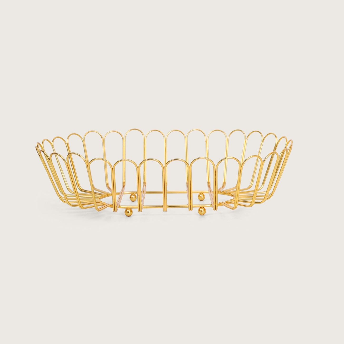 Baskora Wire Metal Basket - Gold