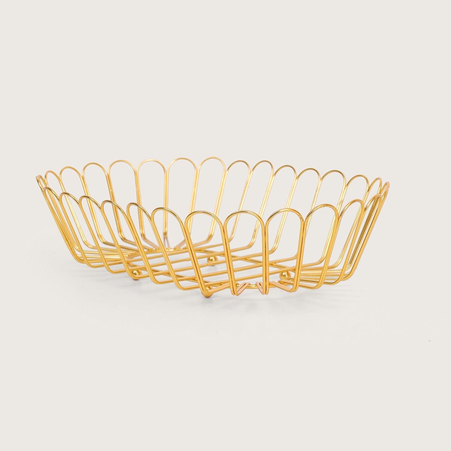 Baskora Wire Metal Basket - Gold