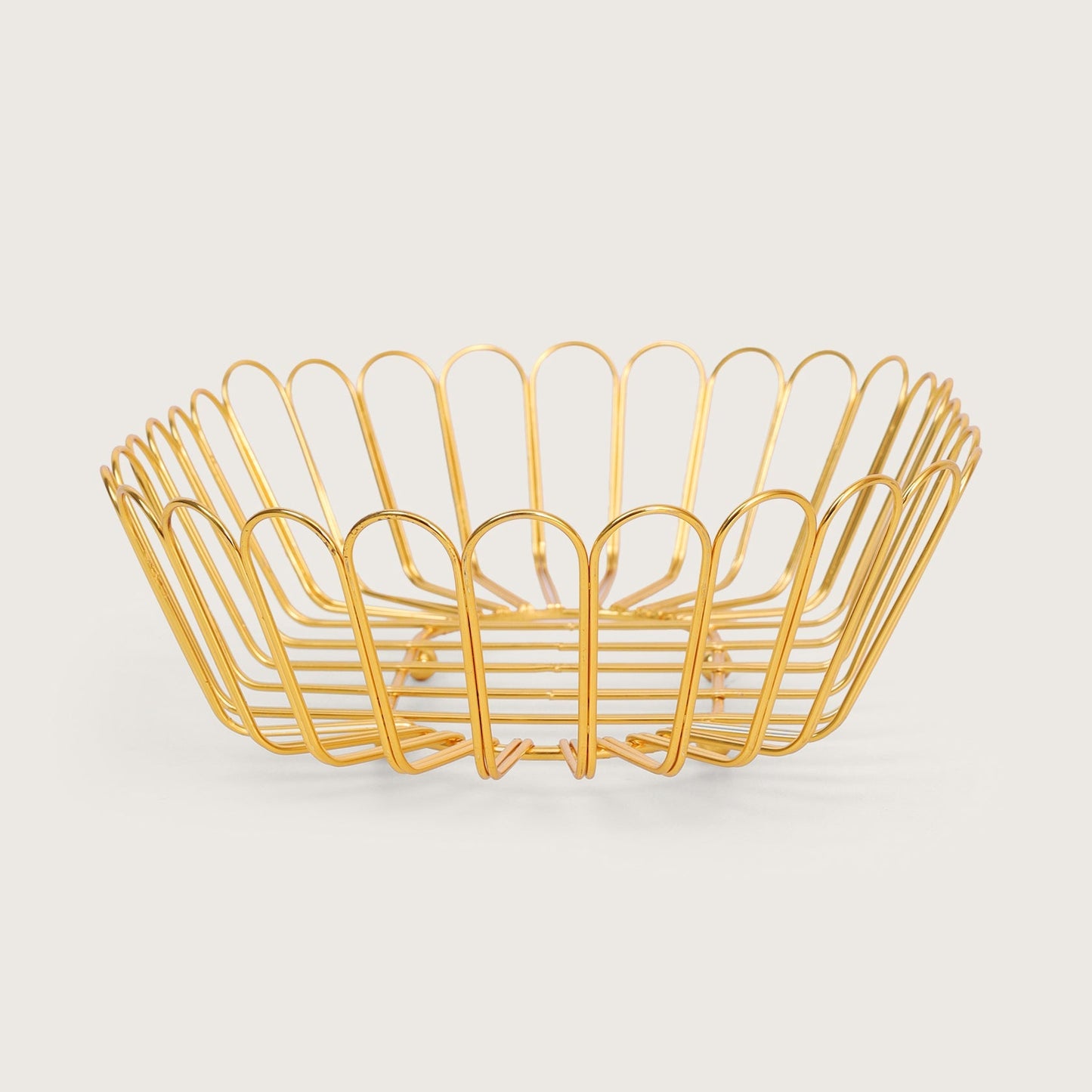 Baskora Wire Metal Basket - Gold