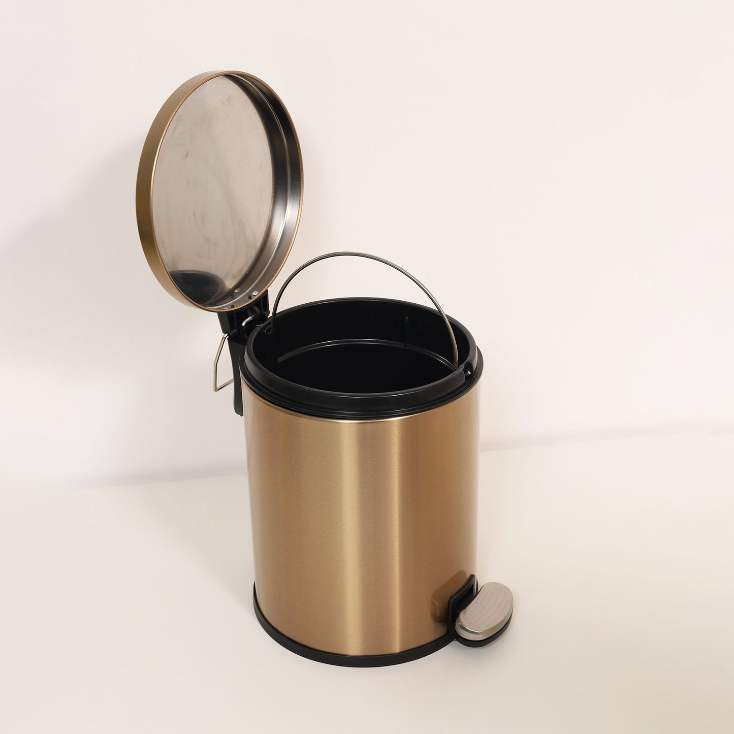 Baskora Pedal Ss Trash Can | Soft Close Dustbin | Gold