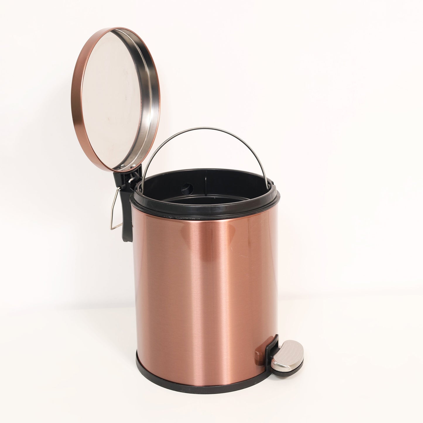 Baskora Pedal Ss Trash Can | Soft Close Dustbin | Rose Gold