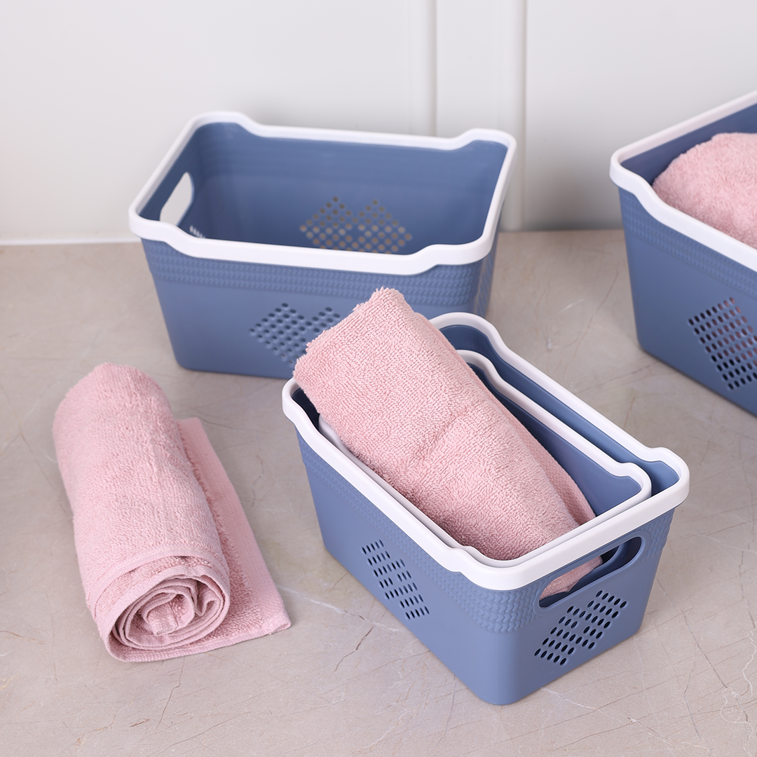 Baskora Plastic Storage Basket Set of 4 - Blue