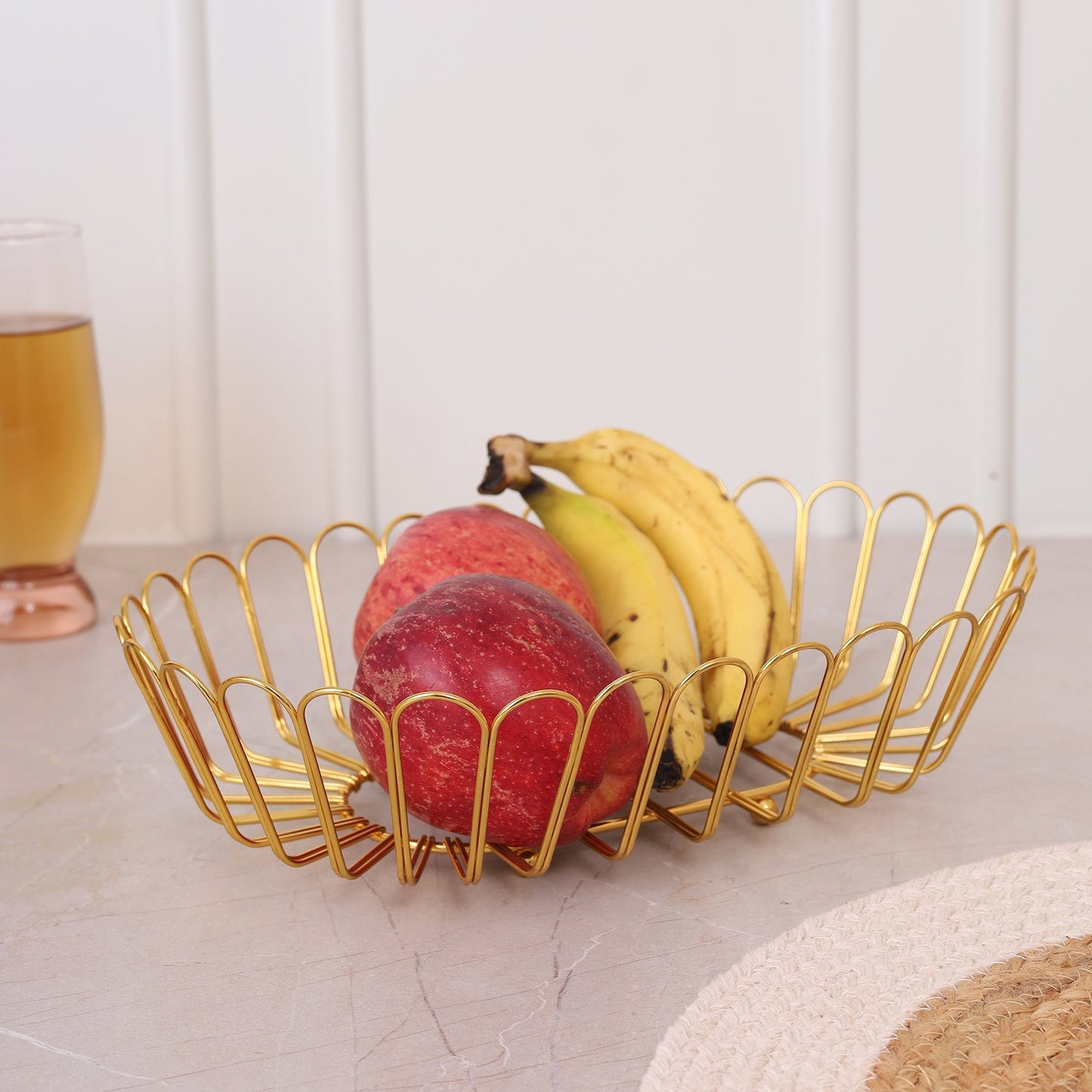 Baskora Wire Metal Basket - Gold