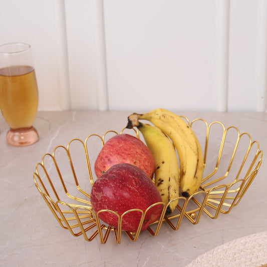 Baskora Wire Metal Basket - Gold