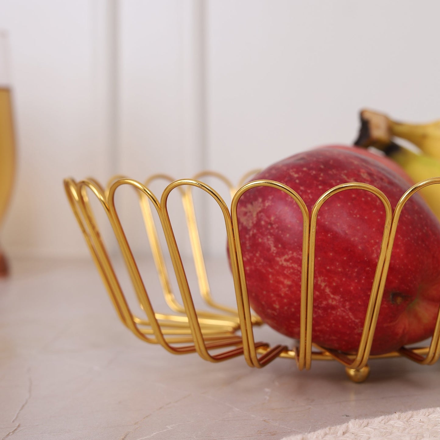 Baskora Wire Metal Basket - Gold
